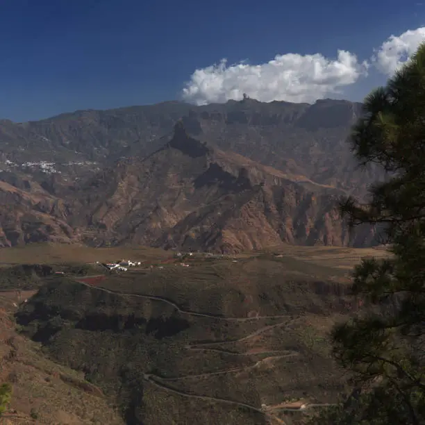 Photo of Gran Canaria, landscape of the central part of the island, Las Cumbres, ie The Summits