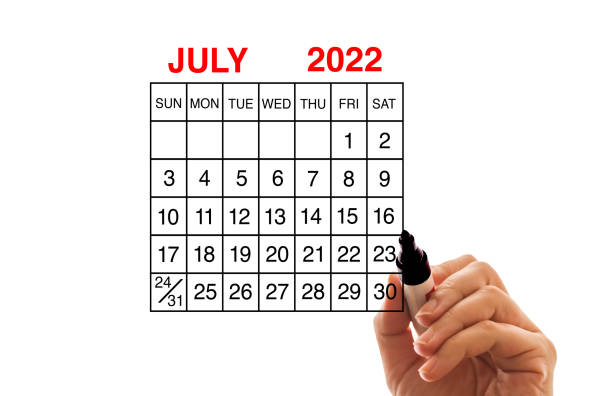 istock 2022 calendar July on white background 1370554051