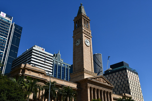 Brisbane, Australia - September 9, 2019: Brisbane City Hall.