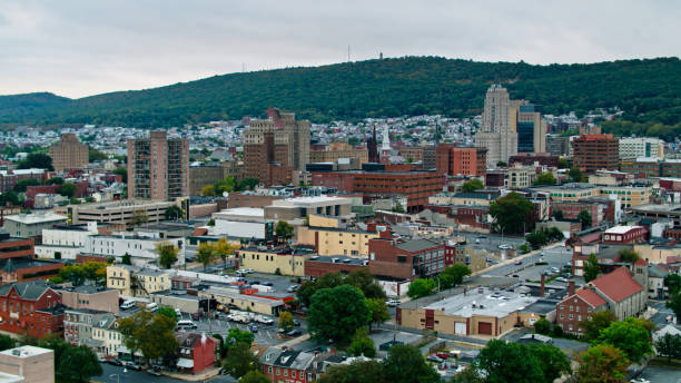 istock Drone Shot of Downtown Reading, Pennsylvania 1370566655