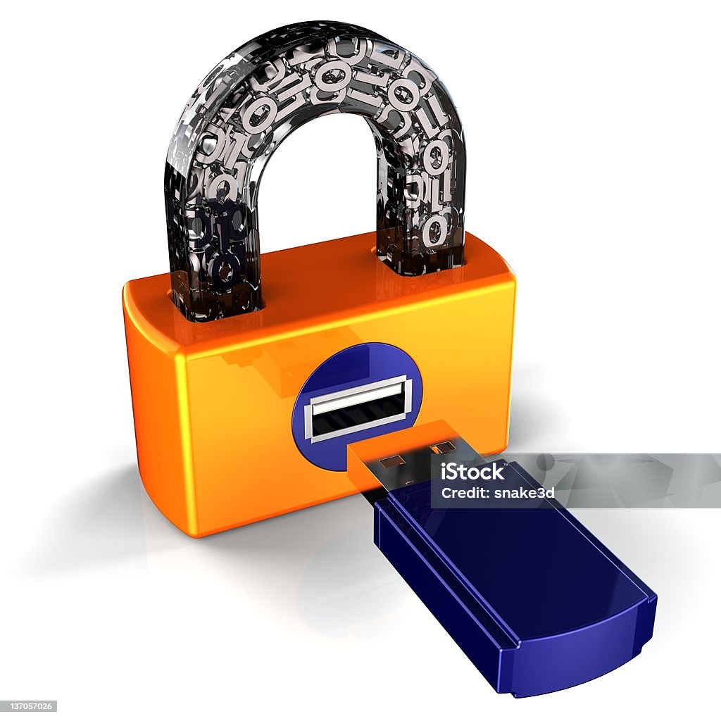 Los datos de seguridad. Candado concepto (Digital Usb de alta resolución - Foto de stock de Abstracto libre de derechos