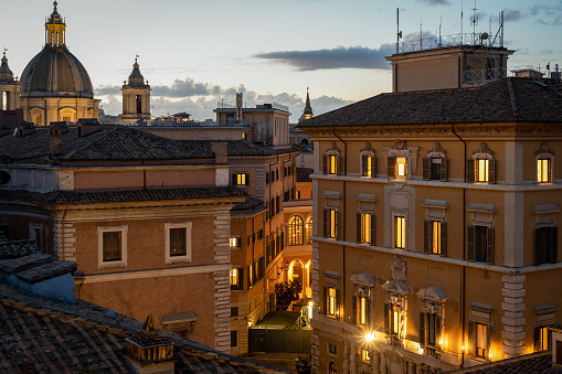 Rooftops of Rome at night