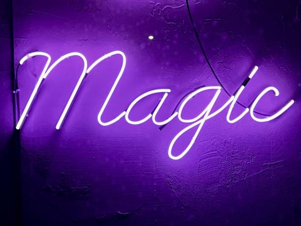 Call purple neon sign