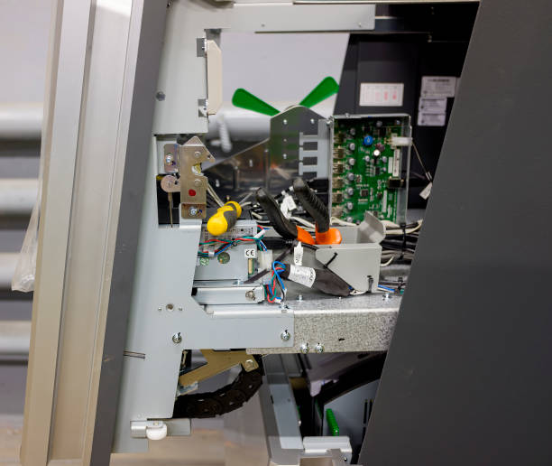 istock repair in the upper ATM cabinet 1370573678