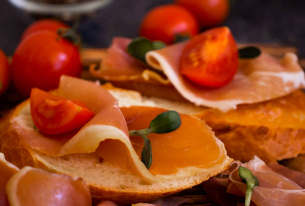 istock delicious sandwich with jamon, tomato 1370575801