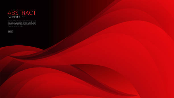 roter kurvenhintergrund, wellengrafik, geometrischer vektor, minimale textur, webhintergrund, rotes cover-design, flyer-vorlage, banner, buchcover, wanddekorationstapete. vektor eps10 - red background stock-grafiken, -clipart, -cartoons und -symbole