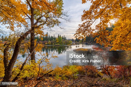 istock The small beach and swimming hole area at Plantes Ferry Park in the Spokane Valley area of Spokane, Washington, USA at Autumn. Part of the Centennial Trail 1370579859