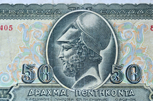 istock a portrait of Pericles on a Greek banknote 1370581093