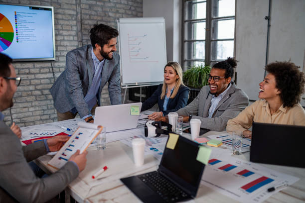 istock Business people working in office together. Team work in office 1370583047