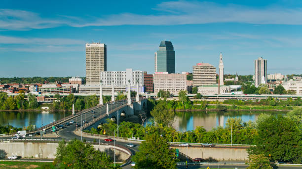 istock Low Aerial Shot of Downtown Springfield, Massachusetts 1370583152