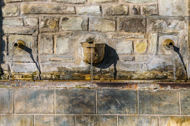 Public drinking fountain, metsovo town, greece