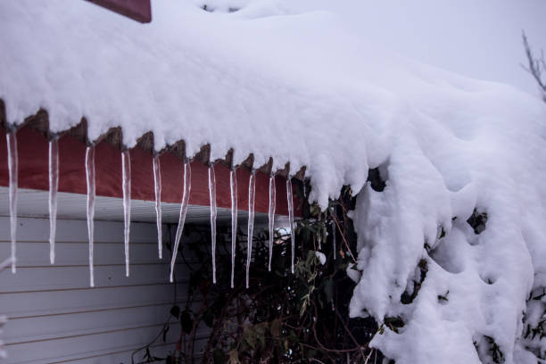 istock Close up shot of icicles during winter 1370586164