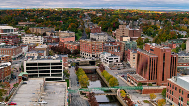 Downtown Bangor, Maine - Aerial View