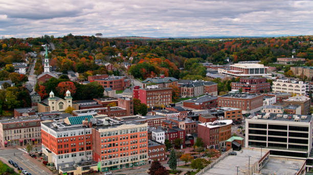 istock Downtown Bangor, Maine - Drone Shot 1370587210