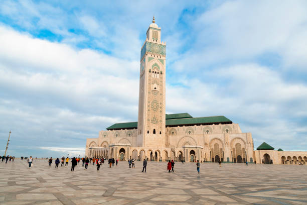 Hassan II Mosque in Casablanca, Morocco stock photo