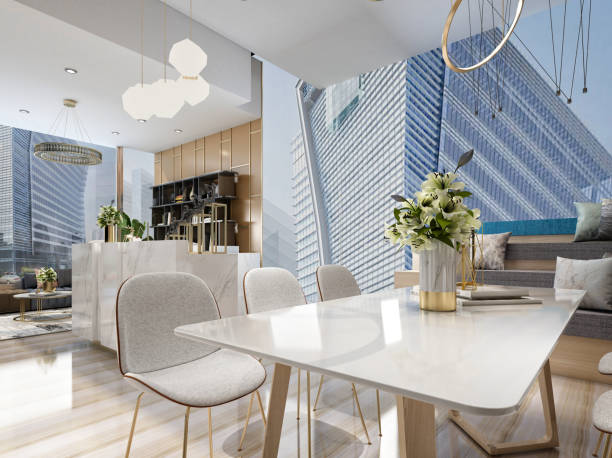 istock 3D Render of Living room 1370589146