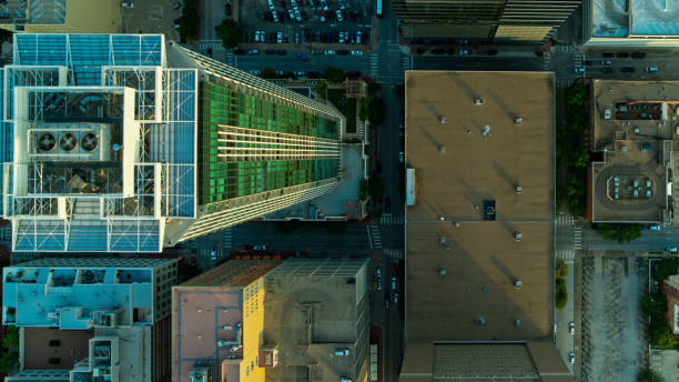 istock Top Down Drone Shot of Downtown Fort Worth 1370589343