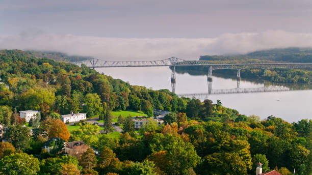 istock Aerial Shot of Rip Van Winkle Bridge 1370590204
