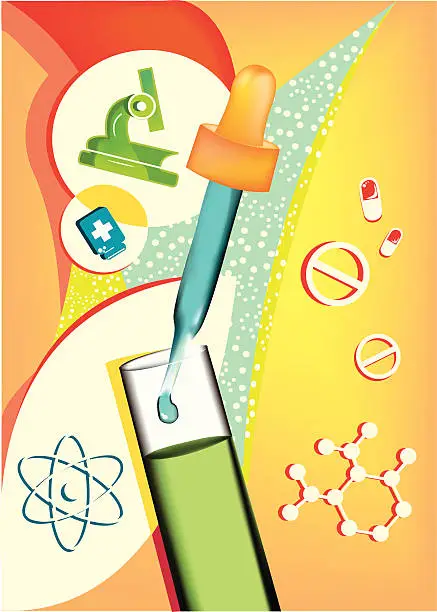 Vector illustration of Medical Research Illustration