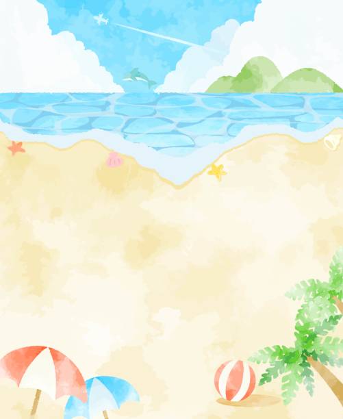 istock beautiful watercolor sea background illustration 1370595189