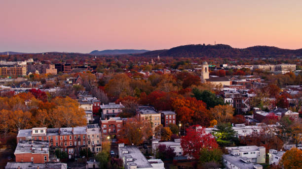 istock Residential Streets in New Haven, CT Before Sunrise 1370597098