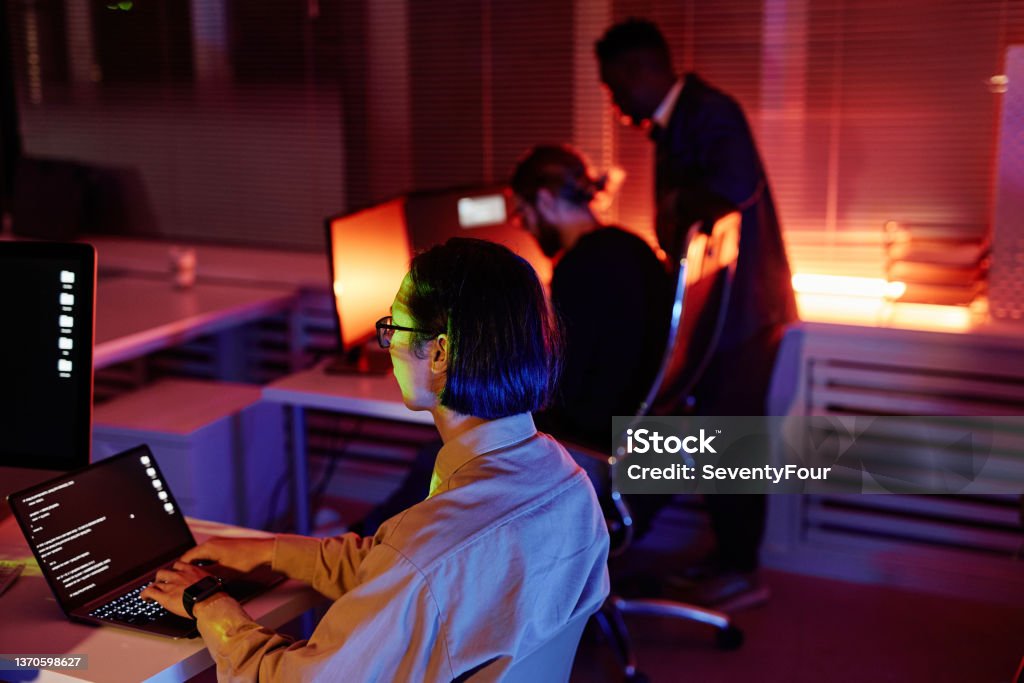 Software Developer Asian Young Asian Software Developer Working Over New Program Stock Photo ...