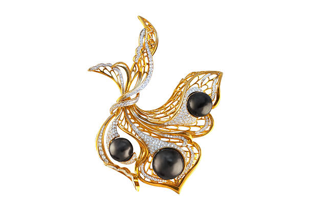 istock golden brooch with pearls and diamonds 137059866