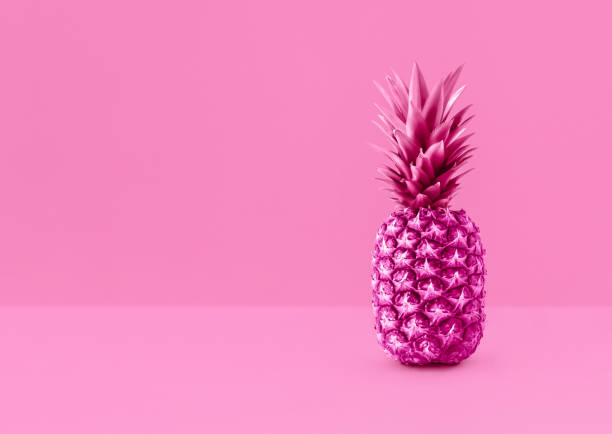 istock Pineapple. Photo with copy space in minimal style. 1370602432