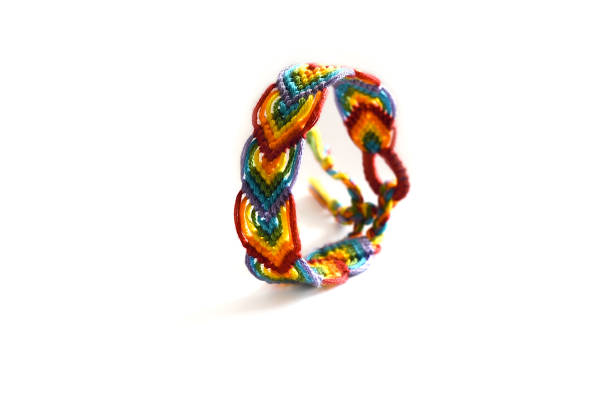 istock DIY woven friendship bracelet  on white background 1370604542