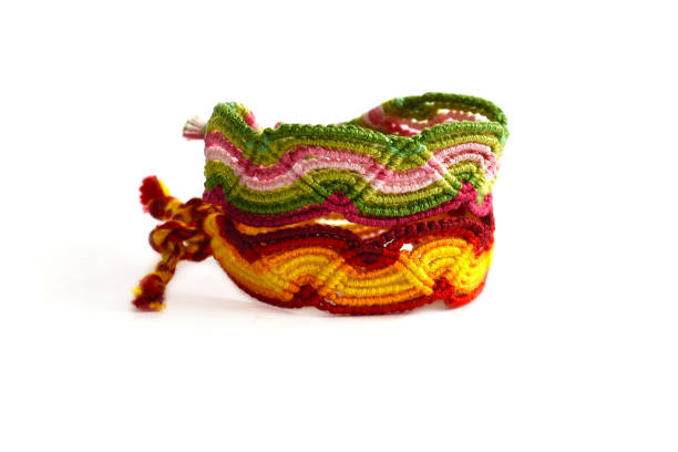 istock DIY woven friendship bracelet  on white background 1370604551