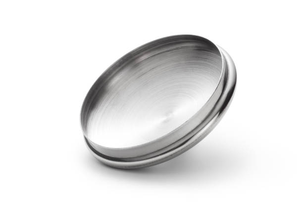 istock Stainless steel lid of cup 1370606379