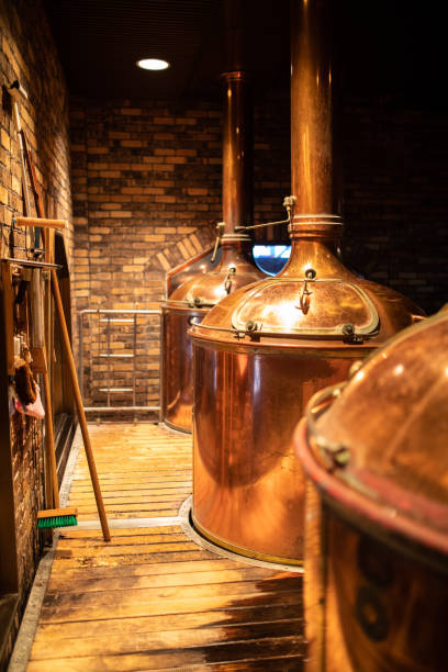 istock Craft beer vats in a brewery 1370610626