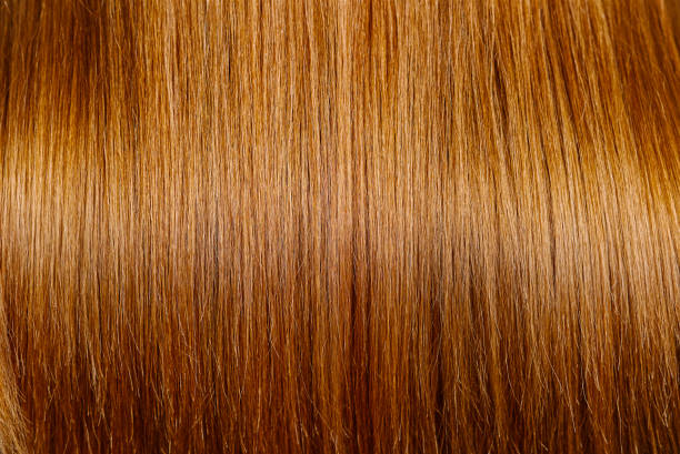 istock highlight hair texture abstract background. red hair texture 1370612524
