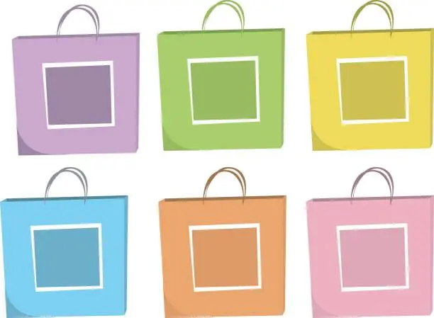 Vector illustration of shopping bags