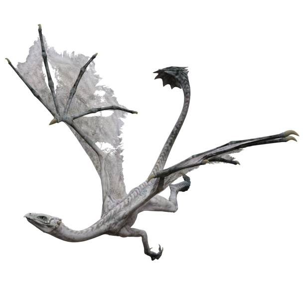 istock Fantasy flying dragon isolated on white 3d illustration 1370628730