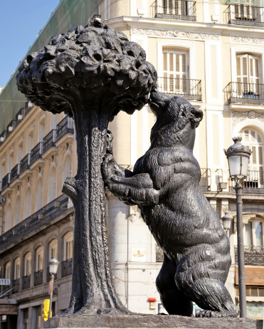 The bear and the tree at Puerta del Sol, Madrid. Spain.