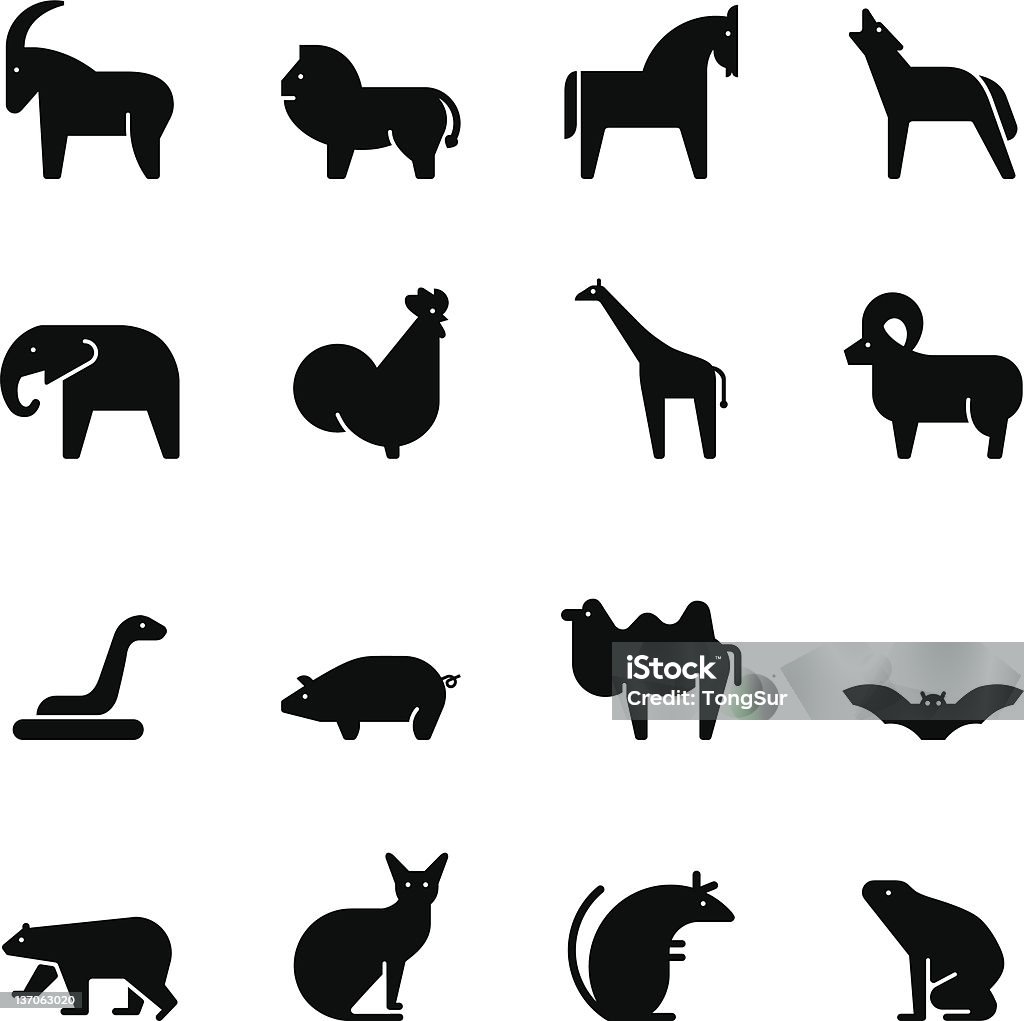 Animal Icons Vector File of Animal Icons Giraffe stock vector