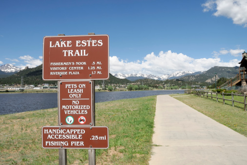 Lake Estes Trail in the Rocky Mountains of Colorado...