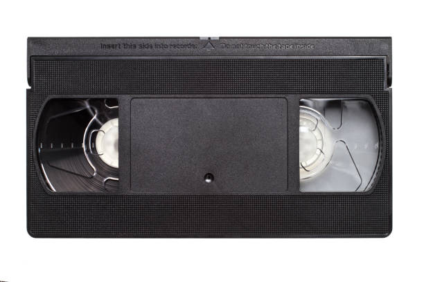 Cassette for video recording on a white background. Cassette for video recording on a white background. Magnetic tape cassette for video recorder. audio cassette blank vcr film reel stock pictures, royalty-free photos & images