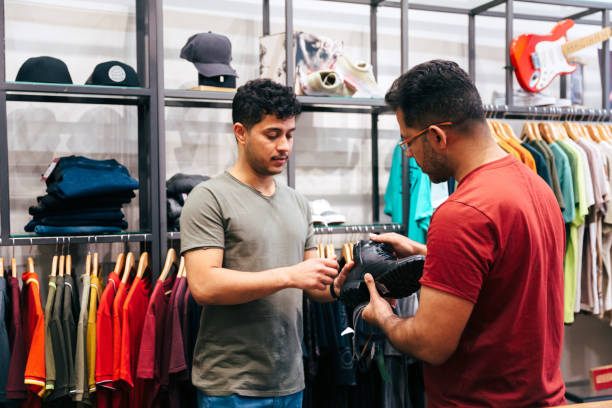 istock Man shopping shoes 1370633564