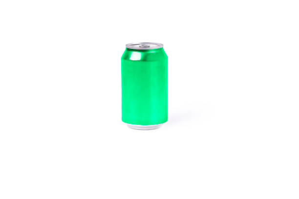 istock Green aluminum can on a white background. Drink concept 1370635791