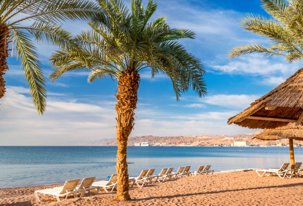 istock Sandy beach at the Red Sea near Eilat 1370639169