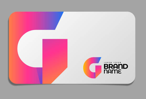 G letter Logo branding on Business card vector art illustration