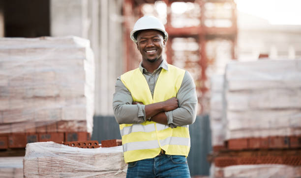 istock Shot of a young construction worker on site 1370644125