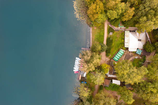 istock Panorama view of misty Green Lakes, Lithuania 1370644354