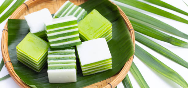 istock Pandan with coconut milk jelly, Thai dessert 1370650467