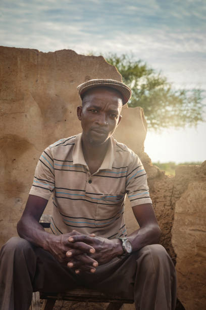 village African man stock photo