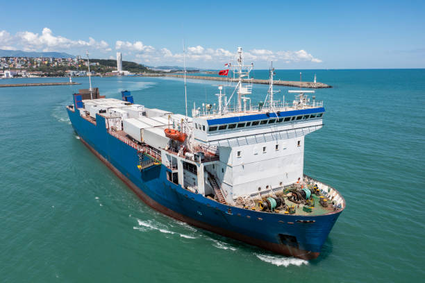 istock Aerial view of Ro Ro ship in transit. 1370655793