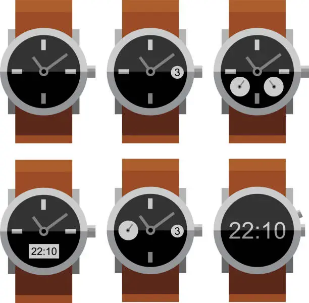 Vector illustration of Wristwatch Icons