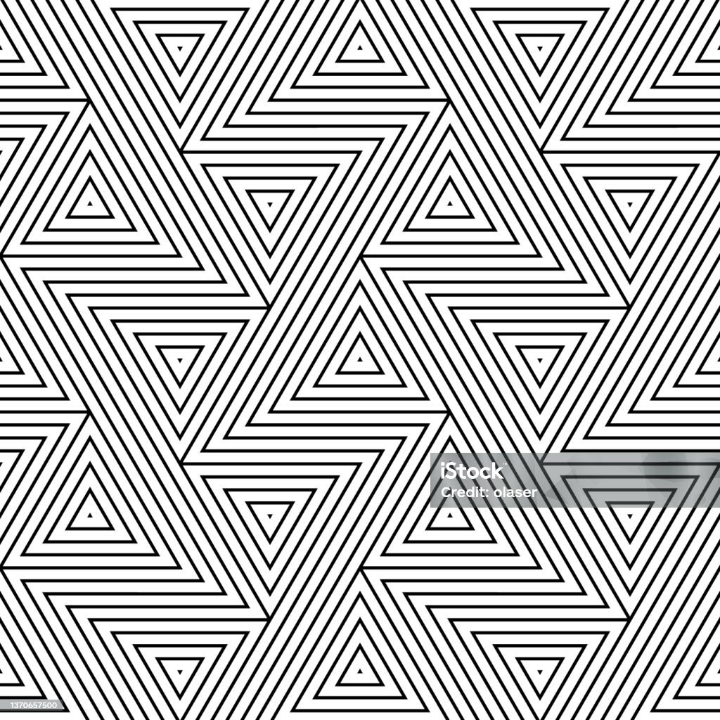 Abstract Large Triangles Line Pattern Stock Illustration - Download ...